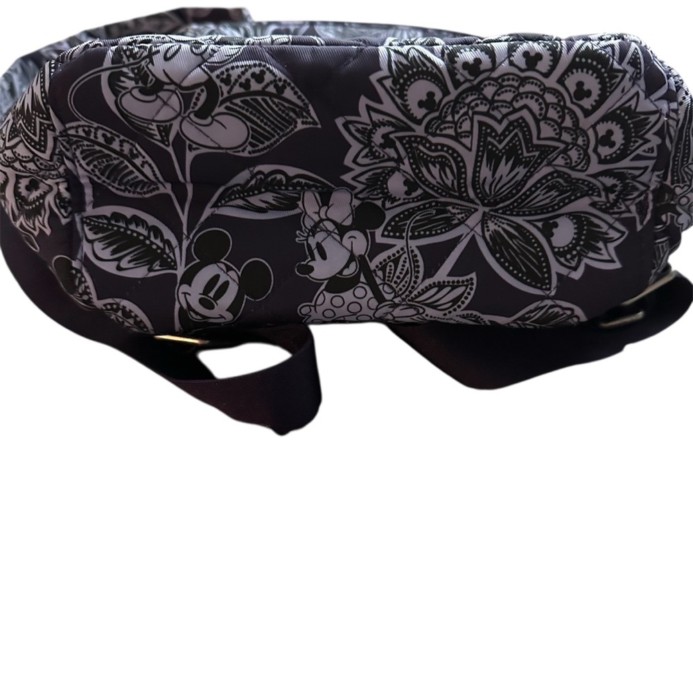 Vera Bradley Disney Mickey Minnie Mini Backpack Crossbody Quilted Floral Purple - Picture 4 of 10